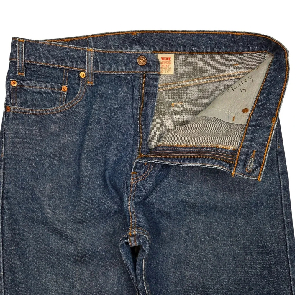Vtg 90s Levi's 505 Jeans‎ Mens 36x32 Fits 34×32 Blue Straight Leg Vintage 1998